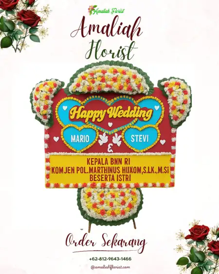 Papan Bunga Pernikahan Kwagean